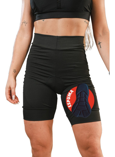 Short De Ciclismo Feminino Bermuda Almofadada *black Friday*