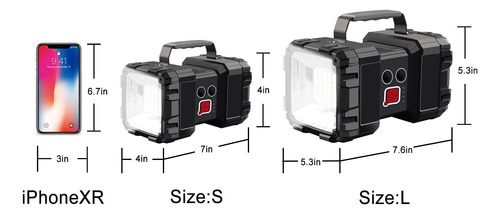 Alpswolf Linterna Recargable Led 10000 4 Modos Banco Energía