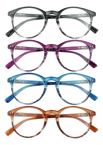 Yogo Vision Gafas De Lectura Para Mujeres Y Hombres, Con Blo