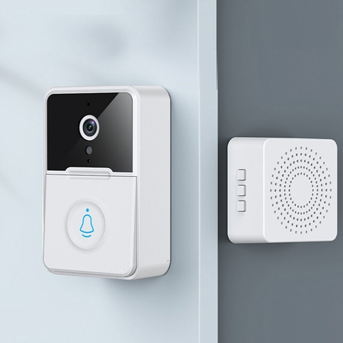 Timbre Inteligente Con Cámara Wifi Para Puertas Recargable