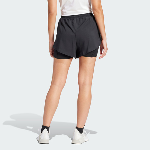 Shorts Adidas Entrenamiento 2 En 1 Mujer Negro Iq2655