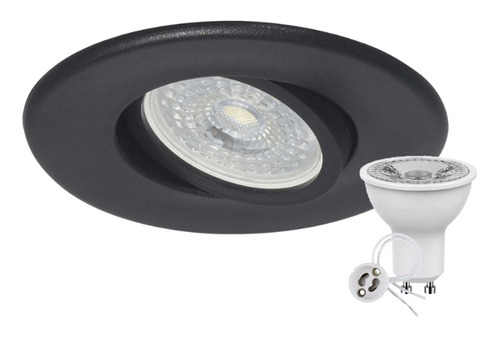 Spot Embutir Pvc Dicroica Led Redondo Móvil Techo Durlock