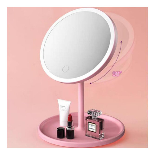 Espejo Luz Led De Tocador Para Maquillaje Recargable Touch
