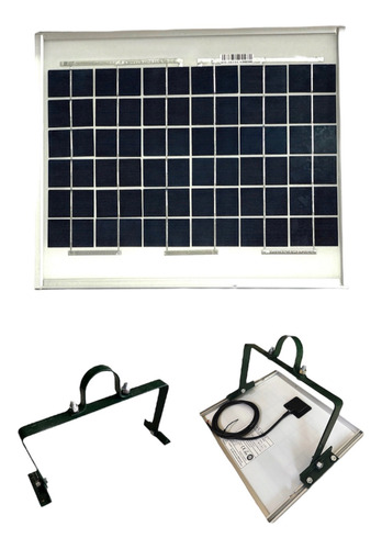 Panel Pantalla Solar 10watts Solartec Con Soporte Incluido