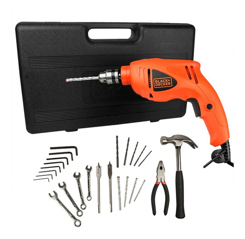 Kit Furadeira Impacto Black & Decker Com Maleta E 26 Peças