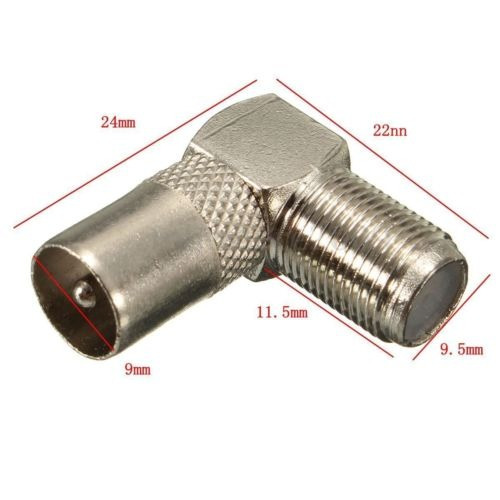 20pcs F Tipo Coaxial Coaxial Jack Hembra A Tv Macho Adaptado