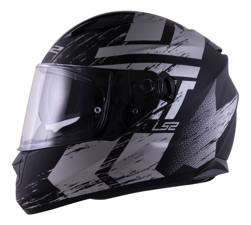 Capacete Ls2 Ff320 Hunter Preto Fosco Tem Viseira Solar