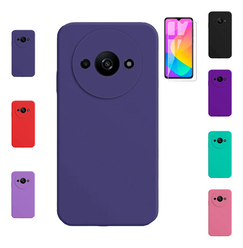 Funda Xiaomi Redmi A3 Protector Carcasa Mas Vidrio Templado