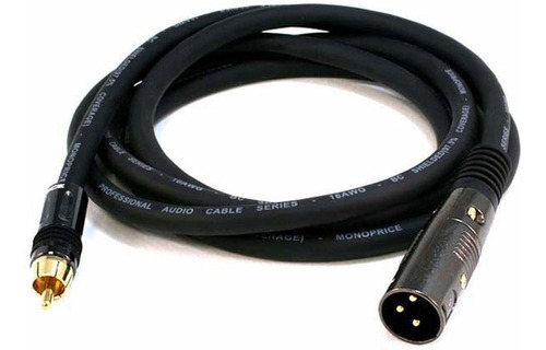 Cable Monoprice Xlr Macho A Rca Macho - 6 Pies - Negro Con