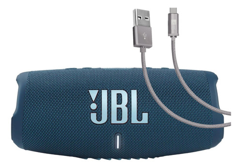 Altavoz Jbl Charge 5 Azul Con Cable Usb-c Case Logic De 6 Pi