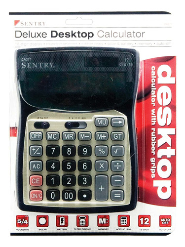 Calculadora De Escritorio Sentry Deluxe, Negra (ca277)