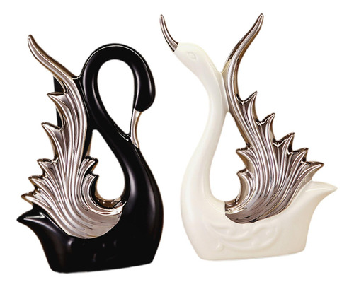 2x Figuras De Cisne, Estatuas, Escultura De Estilo A