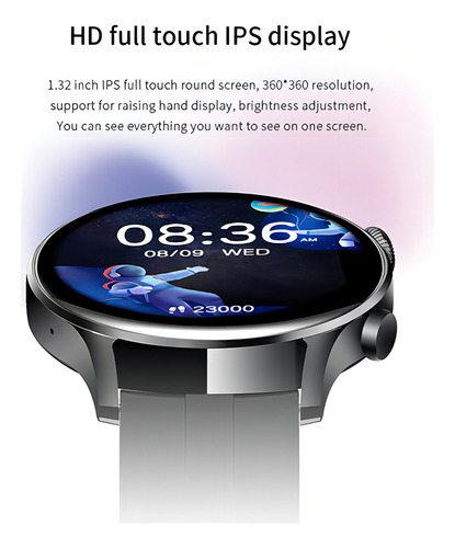 Smart Watch Hyundai P280 Ip67 Bluetooth 37 Modos Deportes Color Blanco Color De La Caja Plateado Color De La Malla Blanco