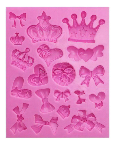 Molde de silicona para coronas y corbatas, color rosa Gmezn209