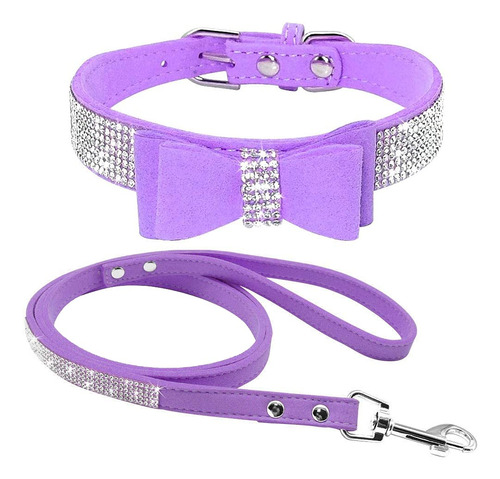 Dogs Kingdom Collar De Perro Con Cristales Brillantes Y Cor.