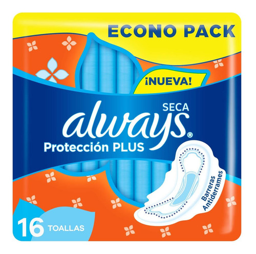 Toallas Femeninas Plus Sec Ca 16 Un Always T.femeninas / P