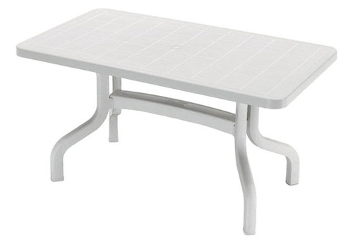 Mesa Blanca Plegable Scab Ribalto 140cm X 80cm De Resina