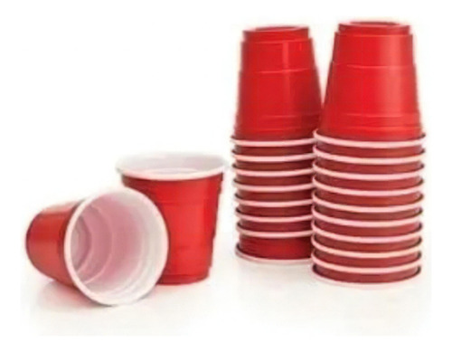 50 Vasos Rojo Shots Tequilero Fiesta Evento Desechables