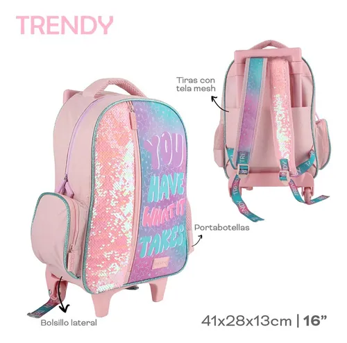 Mochila Escolar Gommas Niña - Estampado 2DN