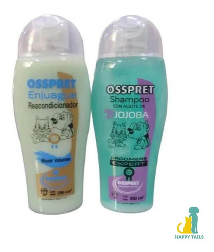 Osspret Shampoo 250cm3 + Crema Enjuague 250cm3 Perros Gato