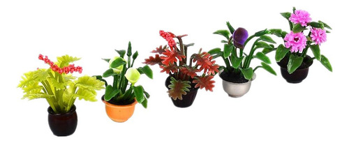 Set De 5 Macetas Para Flores Puppenhaus Modell Garten, 2 Uni