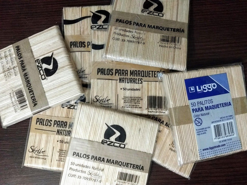 Palitos De Helado Madera 1150u - 23 Paquetes De 50c/u
