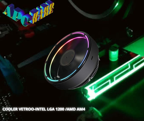 Apcec Cooler Disipador Cpu Vetroo Storm Led Rgb Intel/amd