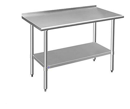 Rockpoint Stainless Steel Table For Prep & Work With Backspl
