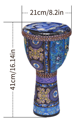 Tambor Africano Djembe Portátil De 8 Pulgadas