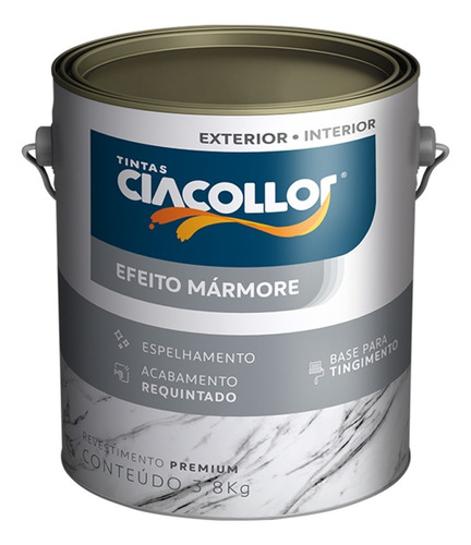 Efeito Mármore Exterior E Interior Base 3.8kg - Ciacollor