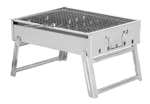 Asador Portátil Plegable De Acero Inoxidable Y Soporte