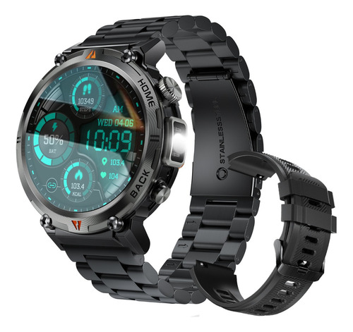 Tactical Smartwatch Eigiis Ke3 Linterna Con Doble Correa