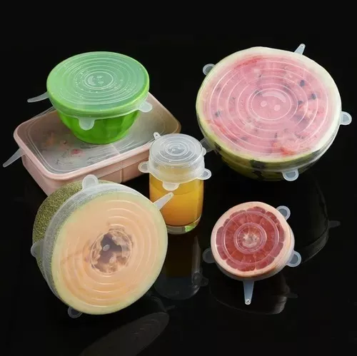 Tapas De Silicona X6 Reutilizables Ajustables Bowls Elástica - $ 5.085,6