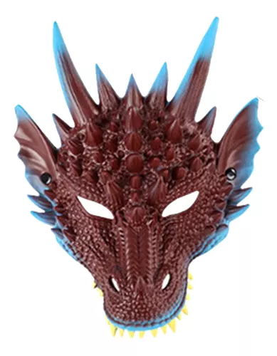 Tachiuwa Conjunto de asa de máscara de dragão Fantasia de dragão para  crianças Brinquedo imaginativo de Halloween Brinque de fingir Jogo de asa  de dragão, azul violeta