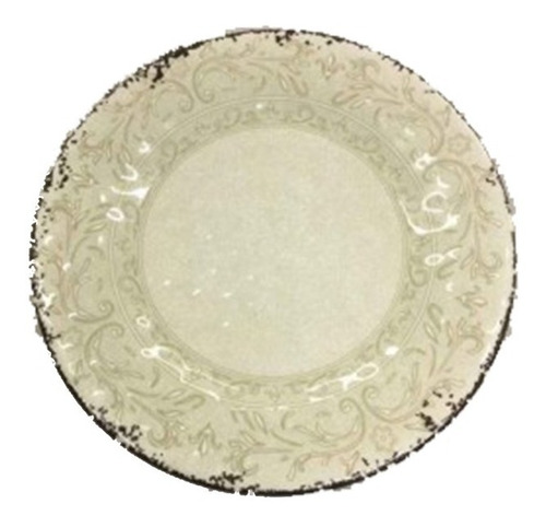 Plato Postre Melamina 20cm Deco Marfil Pettish Online Vc