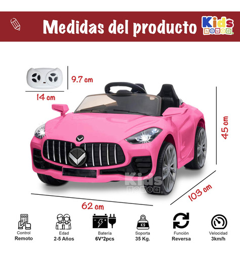 Kids House Carro Para Niños Montable Infantil Dash, con Luz, Música USB MP3, Educación Temprana, Batería Dual, Diseño Compacto y Seguro, Ideal para Aprender Jugando