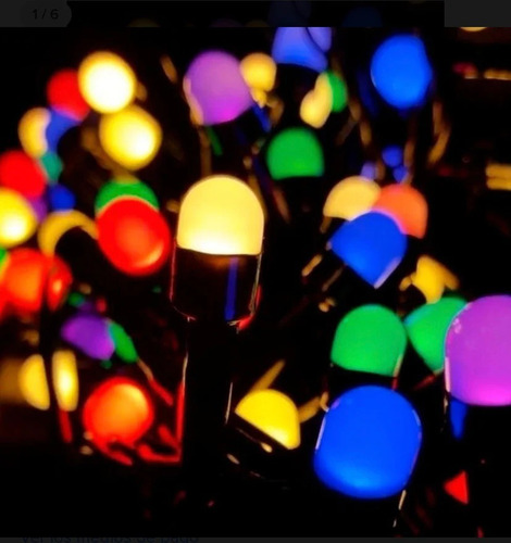 Imagen 2 de 2 de Serie Navideña Led Vintage 50 Leds Para Eventos Elige Color
