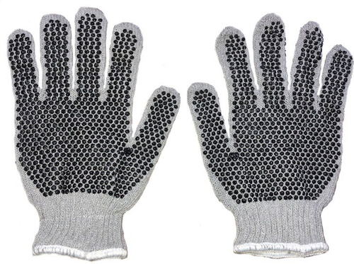 Gaocheng Paquete de 6 pares de guantes de jardinería con puntos negros de PVC para el agarre de la mano pintor mecánico Guantes de jardinería Protectores de segunda piel para hombres y mujeres 