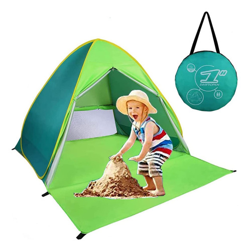 Pop Up Up Beach Tent Shade Sun Shelte Upf 50+ Caquera Cabana