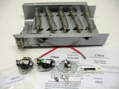 W838k Dryer Element Heater Pack For Whirlpool 279838 279 Vve