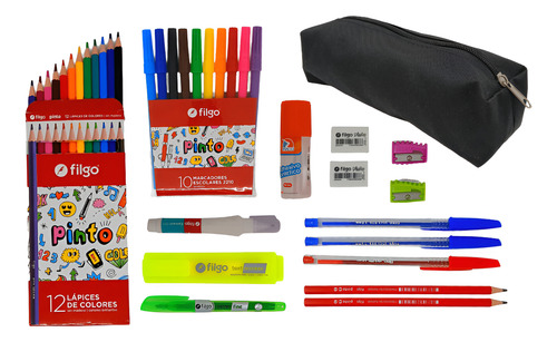 Set De Útiles Escolares Secundaria Primaria + Cartuchera