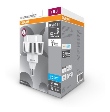 Imagen 2 de 4 de Lámpara Led Osram Alta Potencia 100w Luz Fria E40