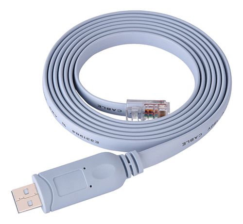 Cabo Usb Para Rj45 Usb2.0 Cat5, Console Serial Plano Para