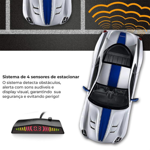 Sensor De Estacionamento Universal 4 Pontos 22mm C/display