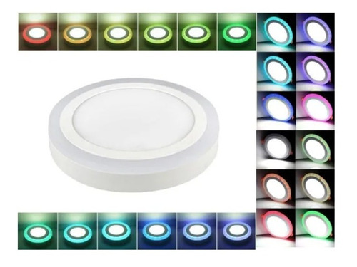 Lampara Rgb Sobreponer 12+4w 6500k Circular 85v/265v Lam-s03