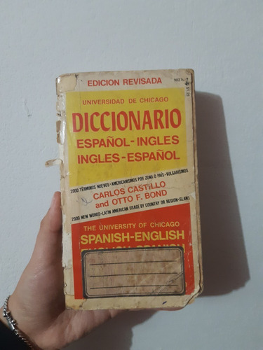 Yh Antiguo Diccionario Español Ingles 1975 Univ Chicago Usa