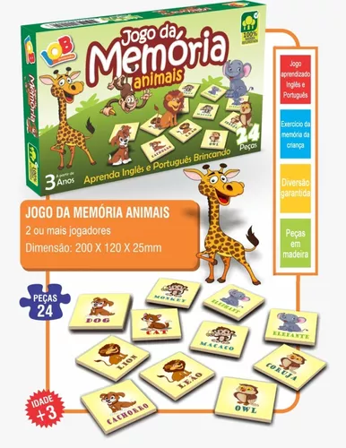 Jogo da Memória Infantil Educativo + 3 Anos Pedagógico Para