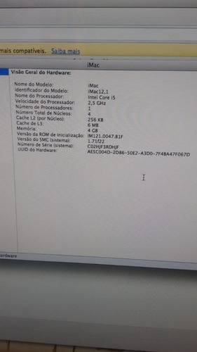 Computador Desktop Mac Os X Versão 10.7.5