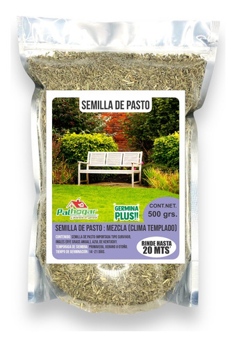 Semilla De Pasto Mezcla Germinaplus Clima Templado 500g 20m2