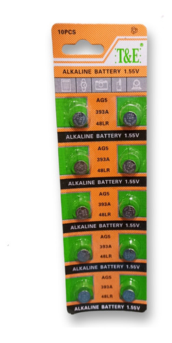 30 Baterías Alcalinas De 1.55v Ag5 / 393a / 48lr / Lr48